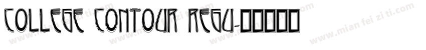 College Contour Regu字体转换
